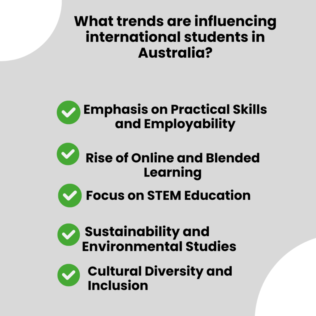 What trends are influencing international students in Australia?