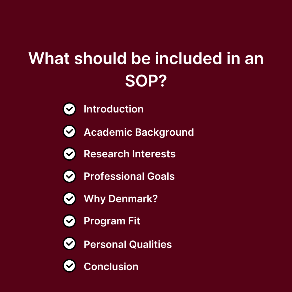 What should be included in an SOP?