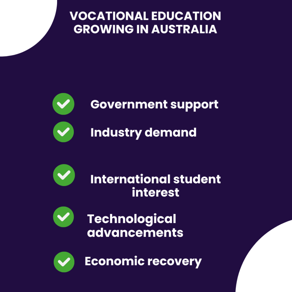 vocational education growing in Australia